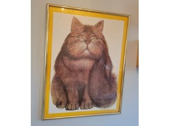 Cat Art #10  -  Fat Cat Print By Larry Neilson