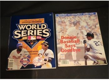 Yankee Stadium 2009 Magazine With Donnie Baseball