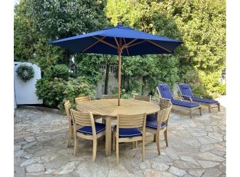 Country Casual Solid Teak Outdoor Dining Set