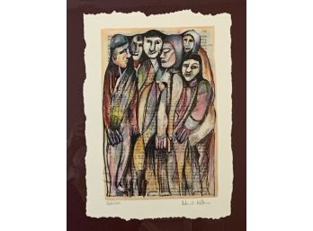 Peter Z. Malkin  Serigraph Titled Figures Of Common Fate