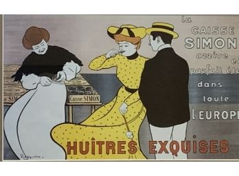 Reproduction Of A Vintage Poster, Huitres Exquises