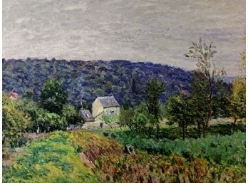 Alfred Sisley Glicee  On Canvas Depicting The Hills Around Paris