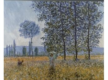 Claude Monet Lithograph Sunlight Under The Poplars
