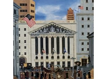 Jane Wooster Scott Lithograph, Stock Exchange