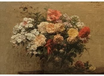 Henri Fantin-Latour Lithograph Vase With Summer Flowers