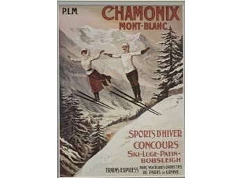 Reproduction Of A Vintage Poster, Chamonix Mont Blanc