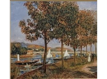Pierre Aguste Renoir Lithograph Bridge At Argenteuil