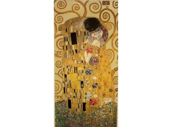 Gustave Klimt Lithograph Titled The Kiss
