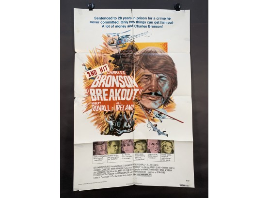 Bronson In Breakout Vintage Folded One Sheet Movie Poster