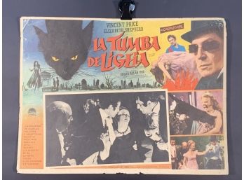 Vincent Price The Tomb Of Ligeria  Movie Theater Lobby Card