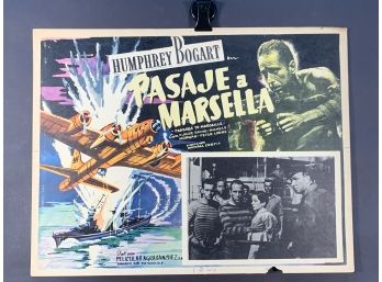 Bogart Passage To Margeille Movie Theater Lobby Card
