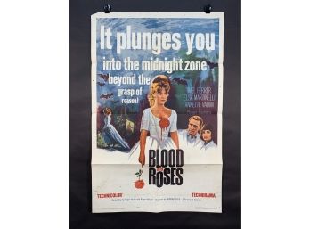 Blood And Roses Vintage Folded One Sheet Movie Poster