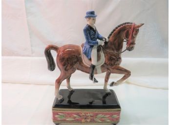 Fitz & Floyd Porcelain Equestrian Horse Rider Figure Dressage