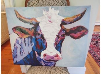 Original Canvas Art 'betsy Cow' By Kay Smith