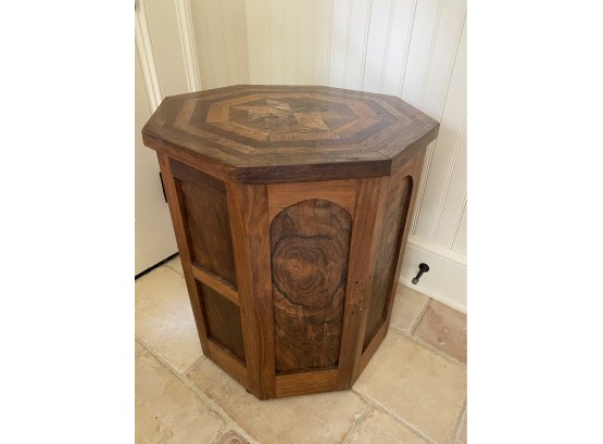 An Octagonal Solid Wood Side Table