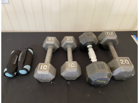 A Group Of Arm Workouts Dumbbells