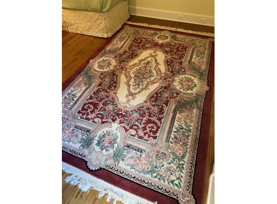A Vintage Hand Knotted  Wool Area Rug - 114' X 73'