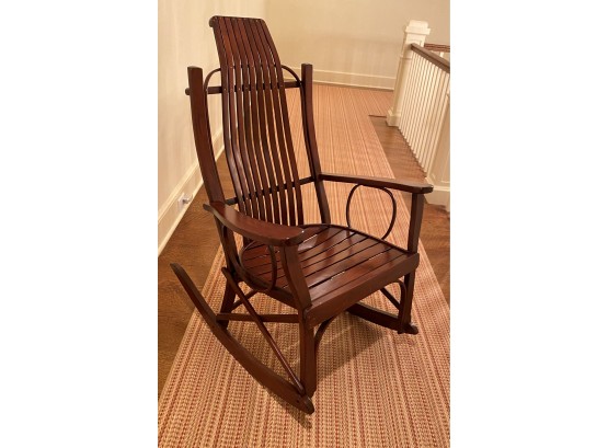 A Fantastic Hand Crafted Adirondack Style Rocking Chair