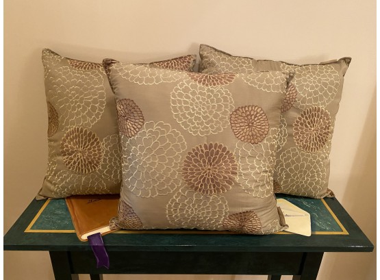 A Set Of Three Decorative Pillows By Canaan Co.