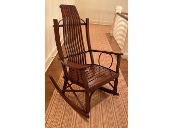 A Fantastic Hand Crafted Adirondack Style Rocking Chair