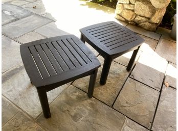 A Pair Of Smith & Hawken Outdoor Side Table
