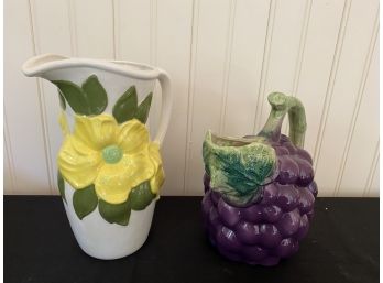 A Pair Of Ceramic Water Pitcher