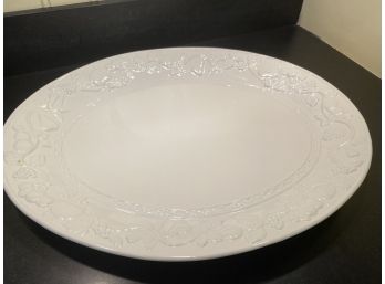 A Ceramic White Platter By Gibson