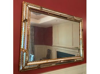 A Vintage Elegant Gilt Gold Mirror Made In Italy