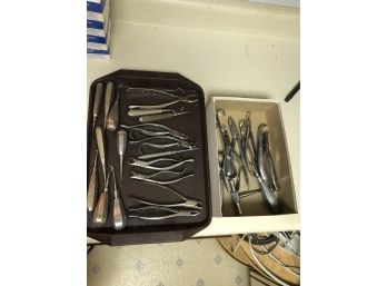 2 Tray's Of Oral Surgery Instruments