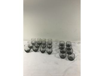 Gray Smokey (8 Small) (12 Juice) Glasses