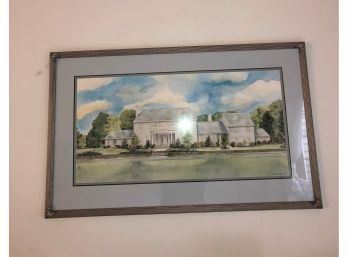 North Andover House Watercolor Signed