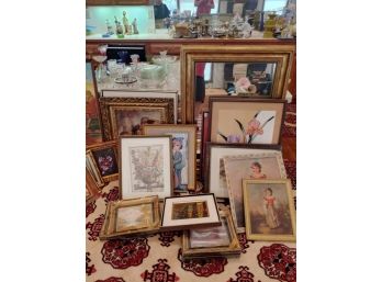 Large Picture Lot W/mirror