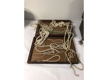 Jewelry Lot Of Pearls Including Box (Lot A)