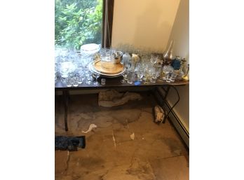 Glass Table Lot & Misc. (lot H)