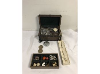 Jewelry Box With Commemorative Coins (lot C)
