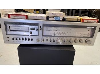 Vintage Panasonic SE4708 AM/FM Radio 8 Track Player & Six 8 Track Tapes