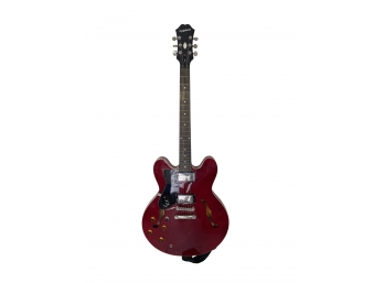 Epiphone The Dot Left Handed Electric Guitar In Cherry Red