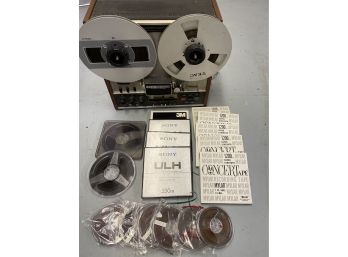 Teac Model A-3300SR Automatic Reverse Reel-To-Reel Tape Recorder With Unused Reel Tapes