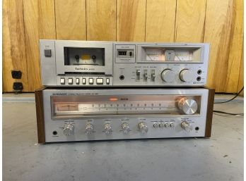 Technics RS-M205 Cassette Deck & Pioneer Stereo AM/FM Receiver Model SX-450
