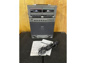 Optimus Model 32-1162 Stereo Dual Cassette Karaoke Machine With Microphone - Never Used