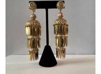 Monet Golden Chandelier Earrings