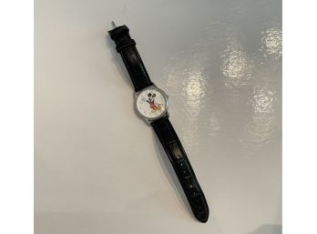 Classic Mickey Mouse Watch With Leather Band