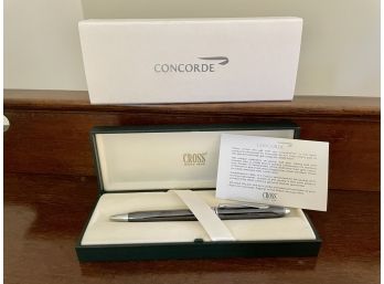 Vintage Engraved A.T. Cross Pen Engraved With 'Concorde'- British Airways