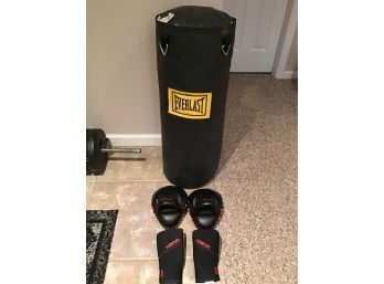 Everlast Punching Bag, Century Kickboxing Gloves