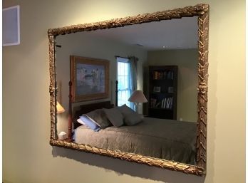 Antique Gold Carved Mirror 36 X 28, Heavy