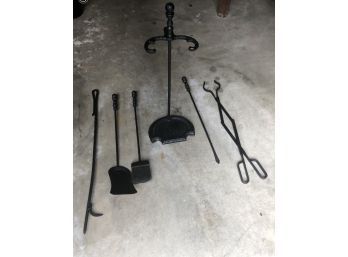 5 Pc Fireplace Tool Set With Stand