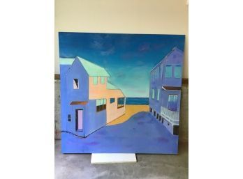 Large Painting On Hardboard, Unframed, Painted By Local Artist 48 X 48