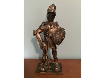 Metal Medieval Knight Figure, 17H