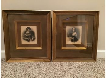 Antique Engravings By J Wagstaff After G Brown, Pair Of Byrons Beauties