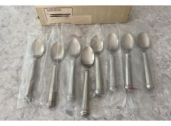 Vintage Gorham OCTETTE Pewter 8 Soup Spoons, 1978